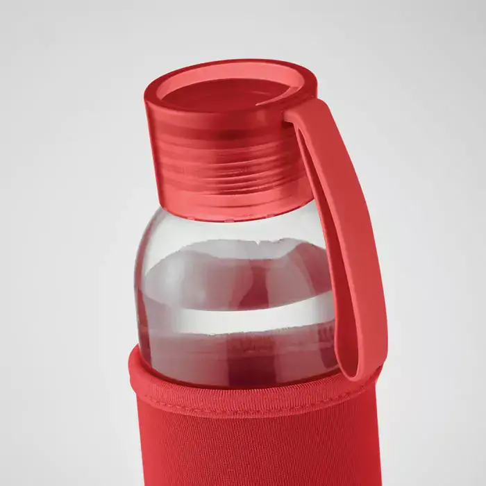 500ml Kılıflı Geri Dönüştürülmüş Cam Su Şişesi Promozone