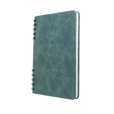 Sert Kapaklı Spiralli Defter 14,2 × 21 cm - Yeşil