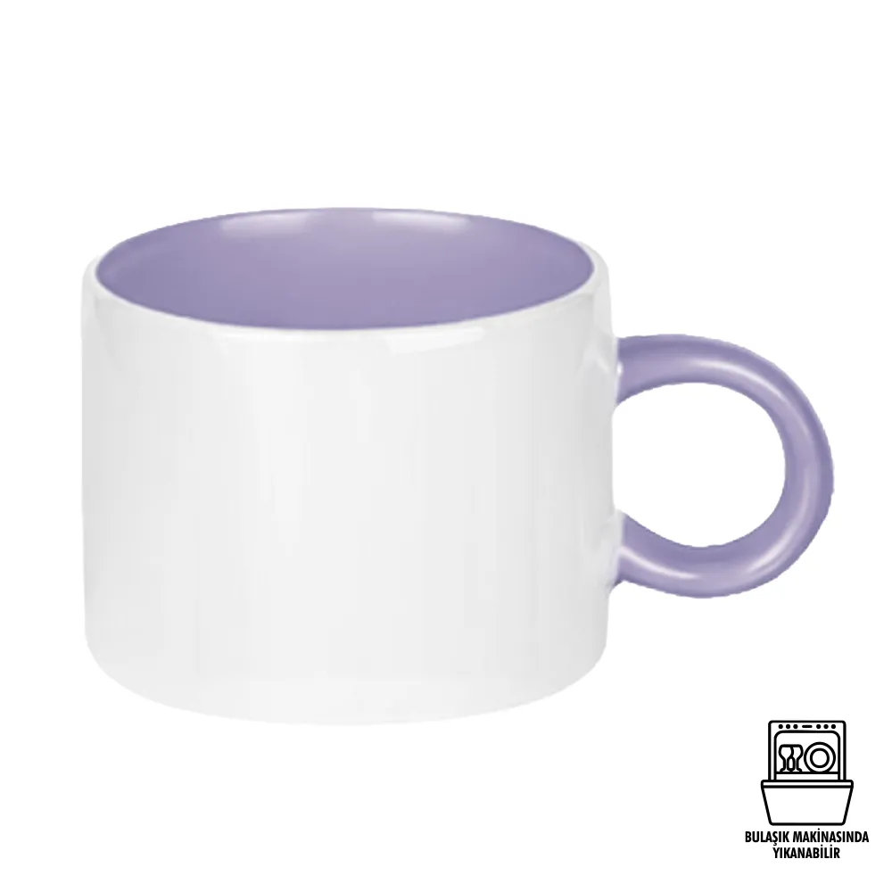 Süblimasyon Porselen Renkli Motto Fincan - Kutulu Promozone