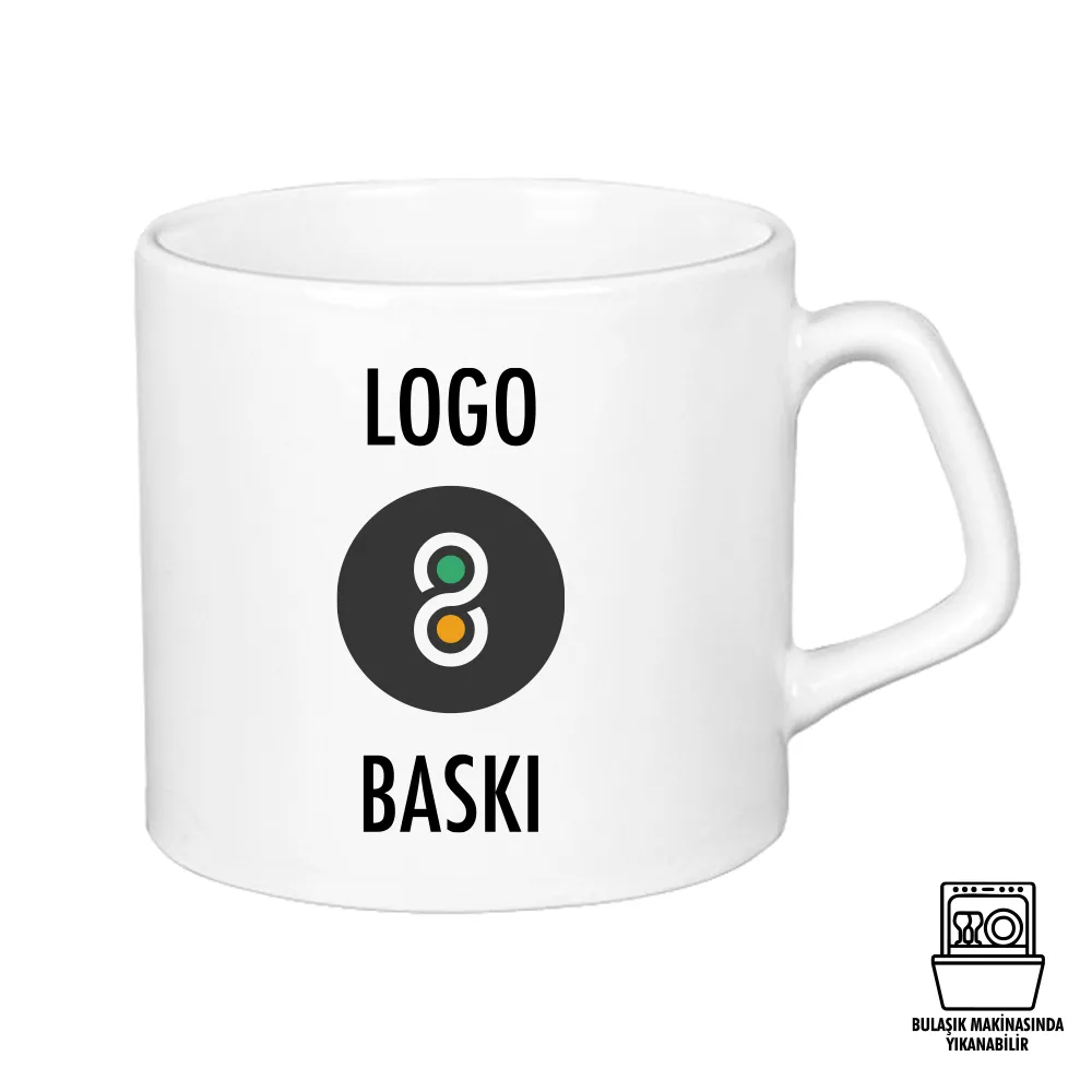 Porselen Süblimasyon Kısa Promosyon Kupa Bardak - Kutulu