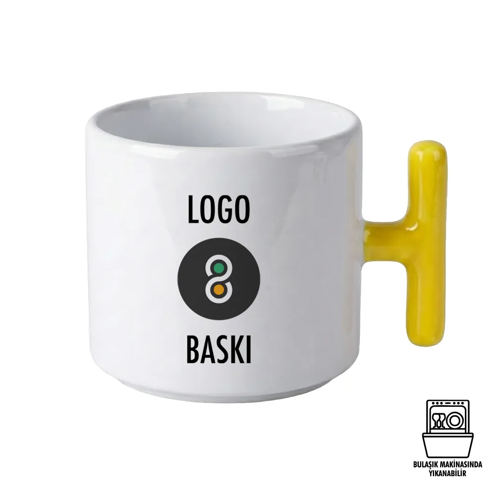 Süblimasyon Porselen T Kupa Bardak - Kutulu