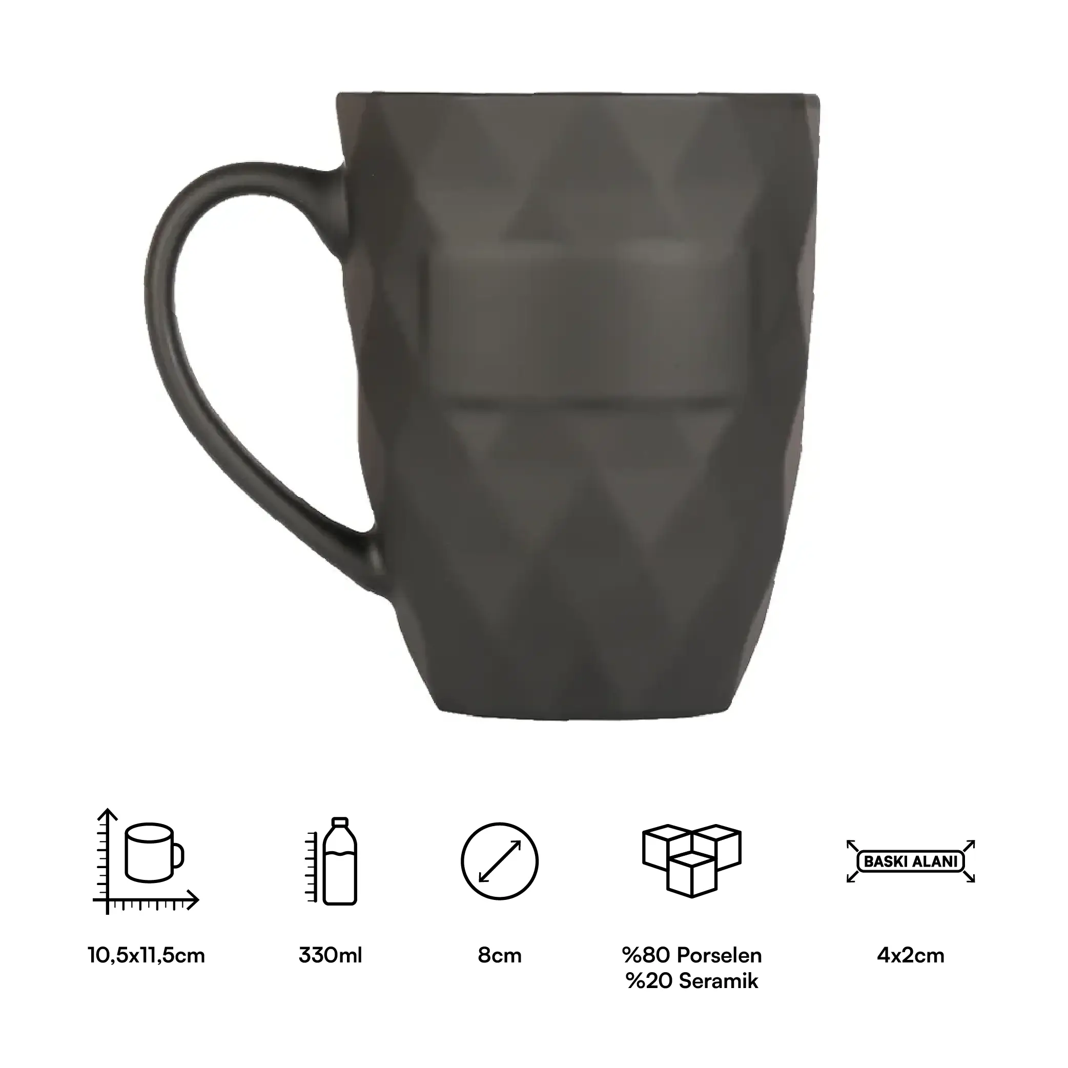 Diamond Porselen Bardak Promozone