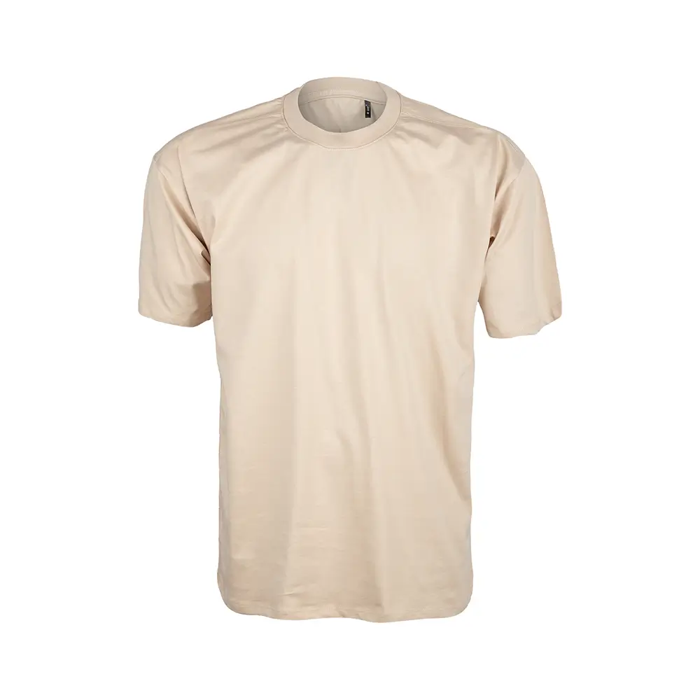 %100 Pamuklu Oversize Kalıp Bisiklet Yaka Tişort