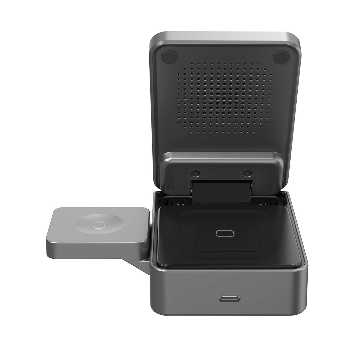 S-link SW-CWF116 Telefon Kulaklık Akıllı Saat 15W 3 in 1 Magsafe Qi2 Kablosuz Şarj Cihazı Promozone