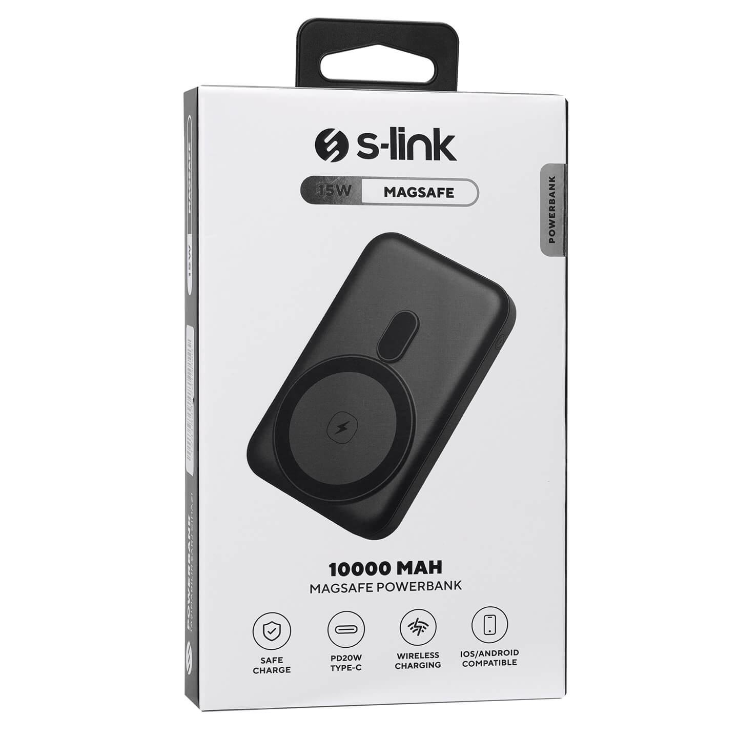 S-link M1031 10000mAh Magsafe 15W HSC22.5W+PD20W+QC3.0 LCD Taşınabilir Şarj Cihazı Powerbank Promozone