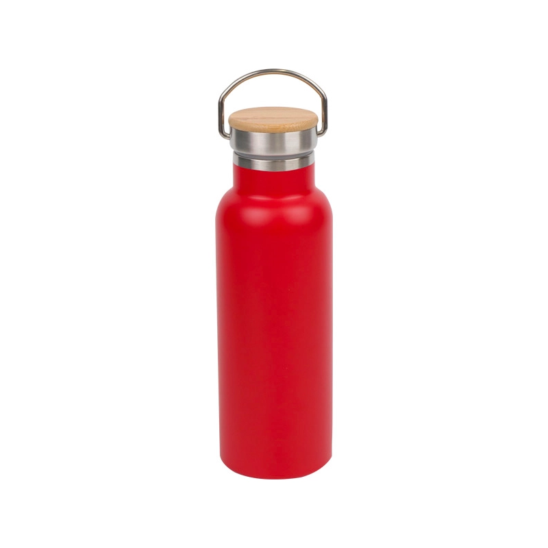 600 ml Bambu Kapak Detaylı Renkli Paslanmaz Çelik Termos Promozone