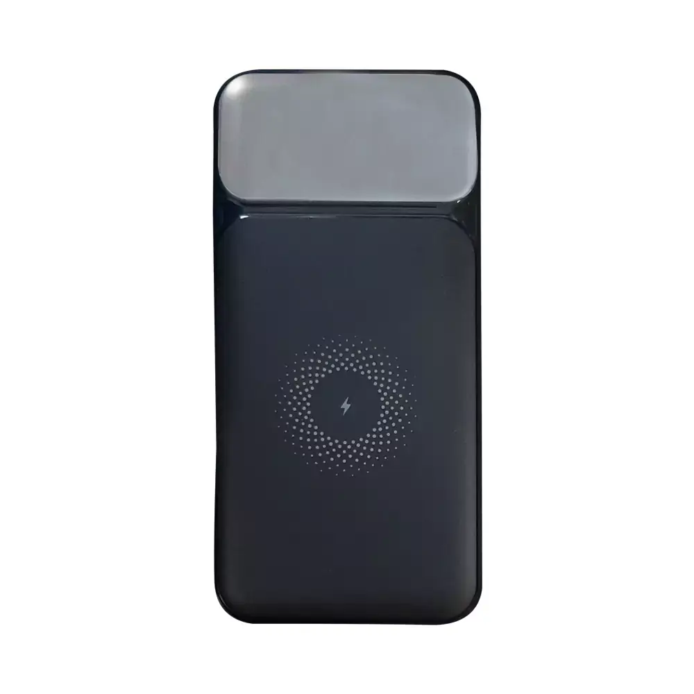 10.000 mAh Wireless Kablosuz Şarj ve Dahili Kablo Özellikli Dijital Ekranlı Powerbank Promozone