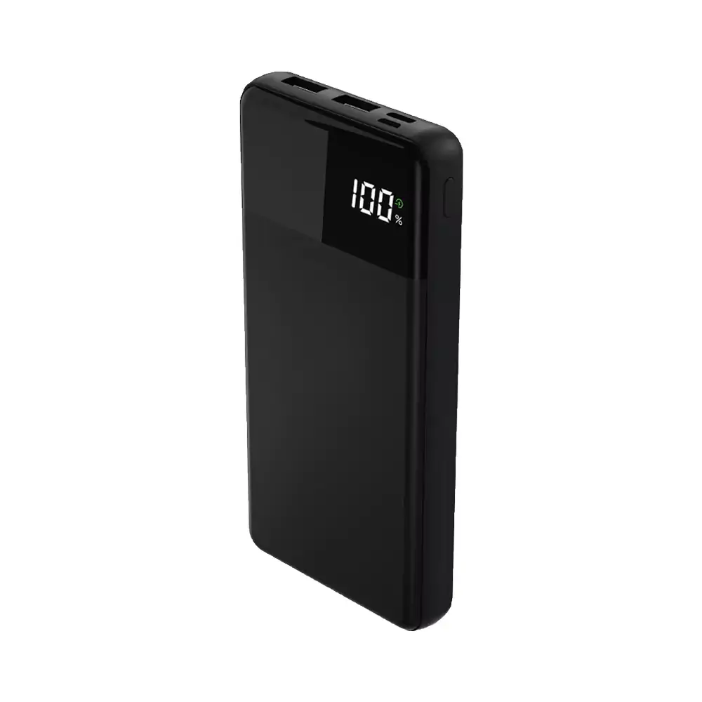 10000 mAh Dijital Ekran Göstergeli Plastik Gövde Micro+Type C Girişli Powerbank Promozone
