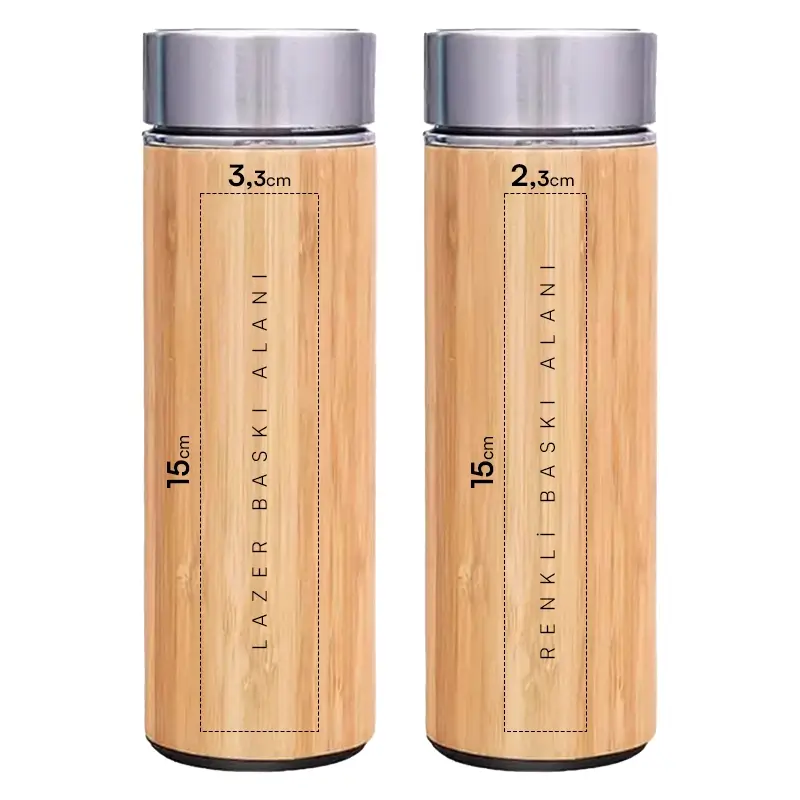 450 ml Filtreli Bambu Termos Promozone