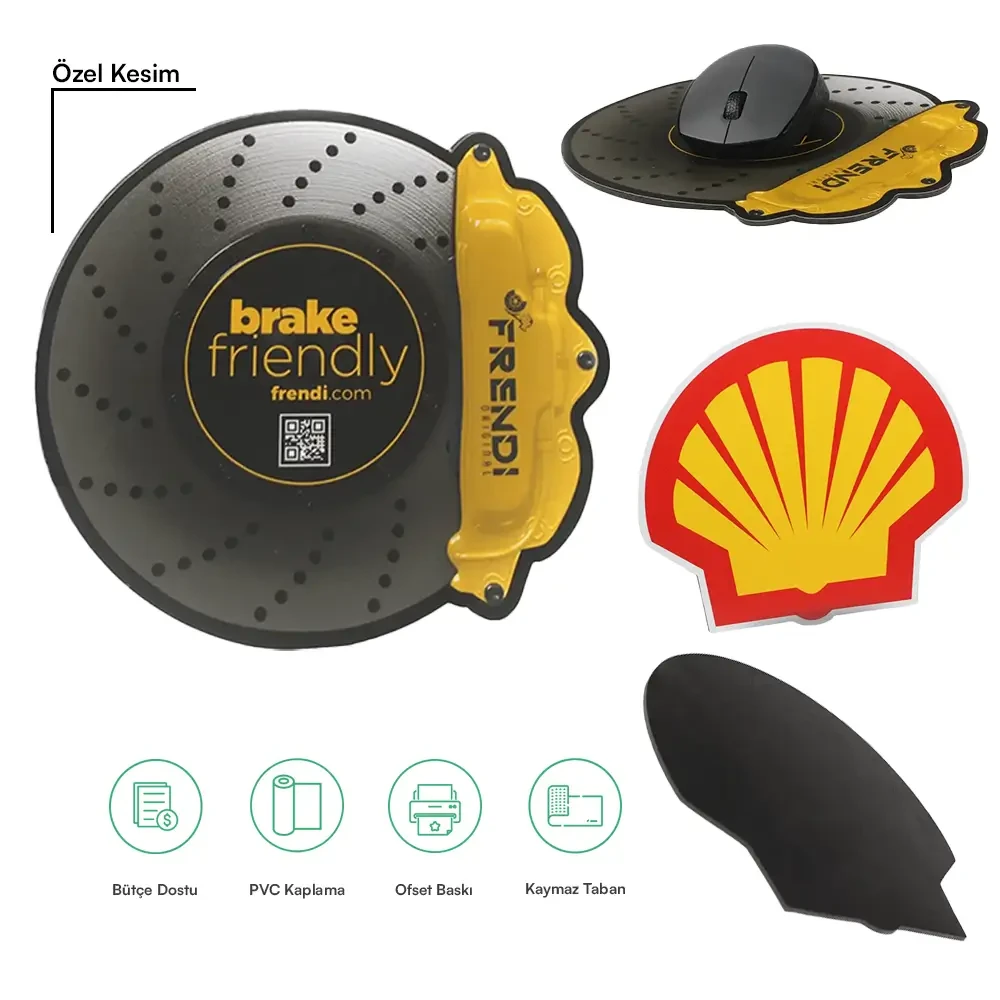 Özel Kesim Logo Baskılı Mouse Pad (22x18cm Alan İçerisinde) Promozone