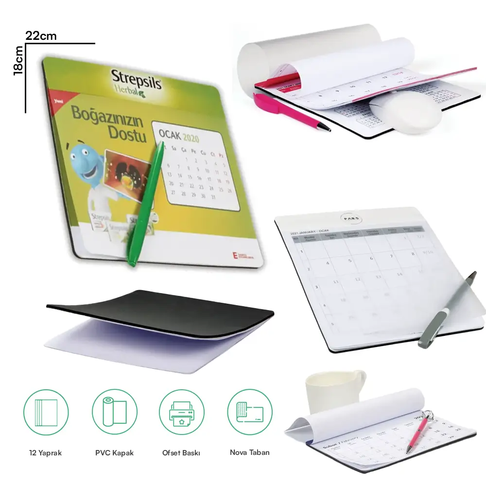 Özel Üretim Yapraklı Flip-top Mouse Pad Promozone