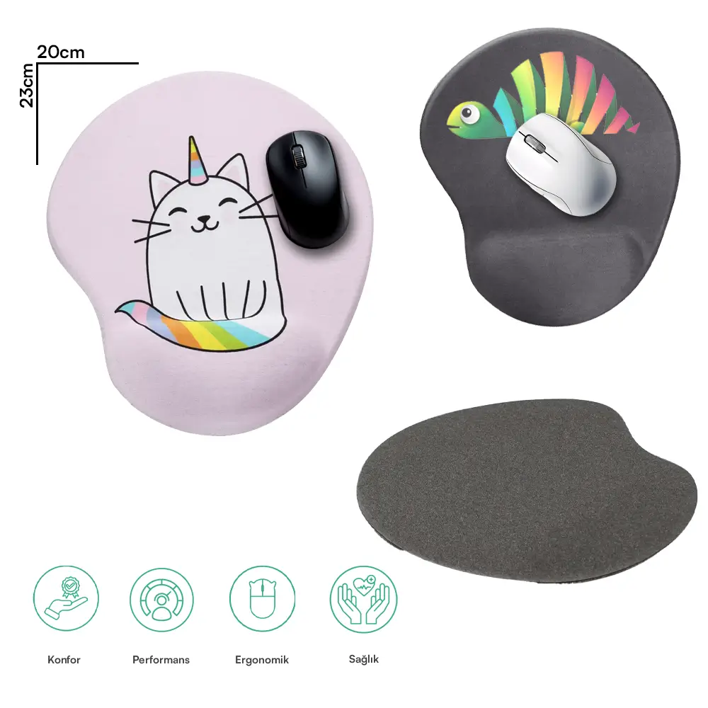 Özel Üretim Ekstra Sünger Bilekli Mouse Pad Promozone