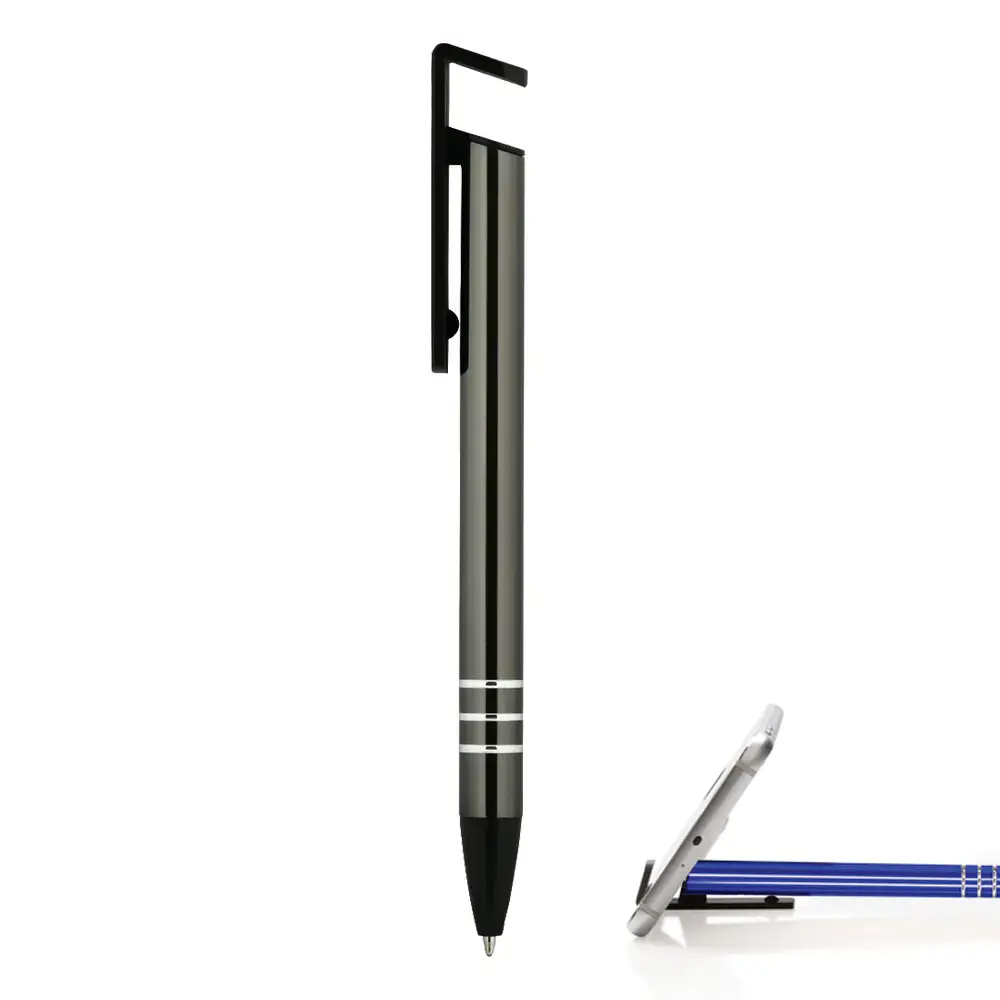 Basmalı Telefon Standlı Metal Tükenmez Kalem Promozone