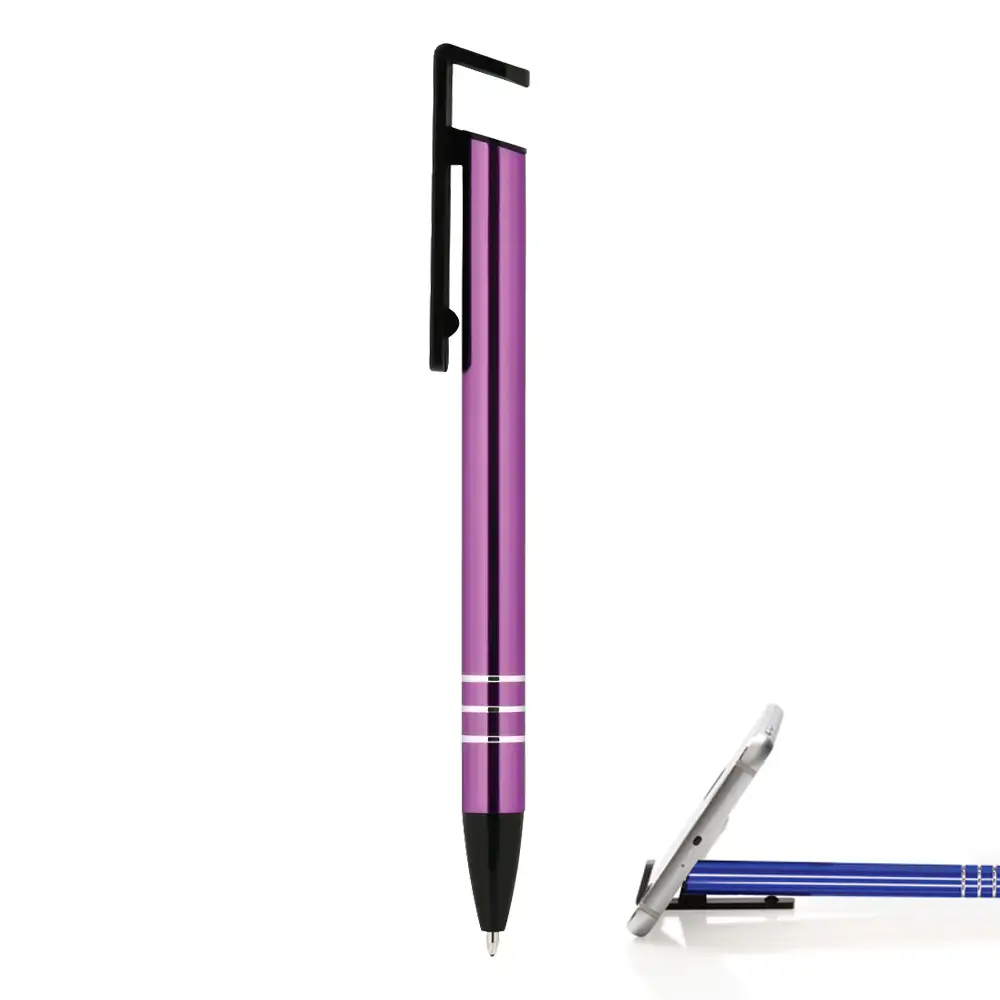 Basmalı Telefon Standlı Metal Tükenmez Kalem Promozone