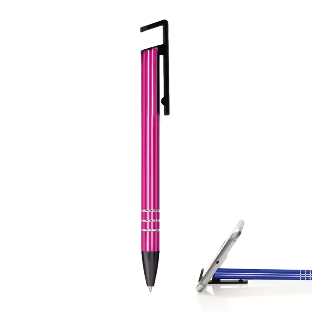 Basmalı Telefon Standlı Metal Tükenmez Kalem Promozone