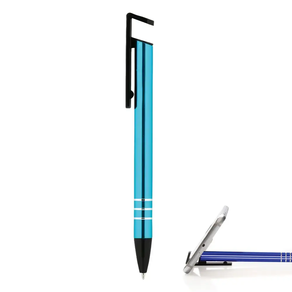 Basmalı Telefon Standlı Metal Tükenmez Kalem Promozone