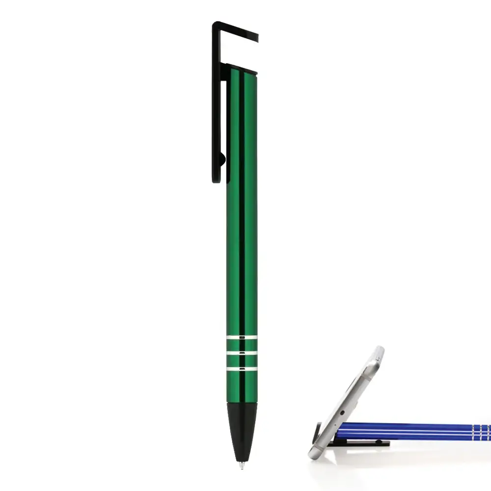 Basmalı Telefon Standlı Metal Tükenmez Kalem Promozone