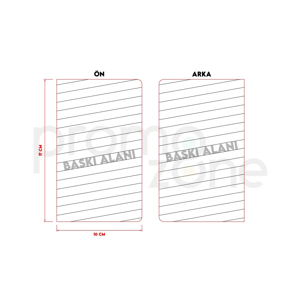10 x 17 cm Termo PU Yumuşak Kapaklı Tarihsiz Defter, 196 Sayfa, 80 gr Ivory Krem Çizgili İç Kağıt, Renkli Kenarlı, Metal Tokalı, Karton Kılıflı Promozone