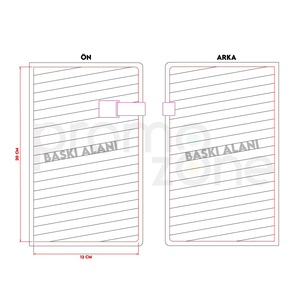 13x21 cm Termo Deri Tarihsiz Defter Promozone