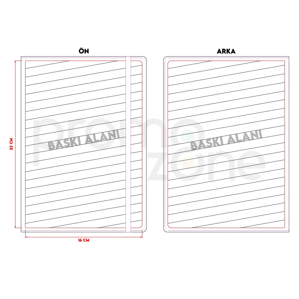 17,5 x 24 cm Gizli Spiralli Tarihli Ajanda Promozone