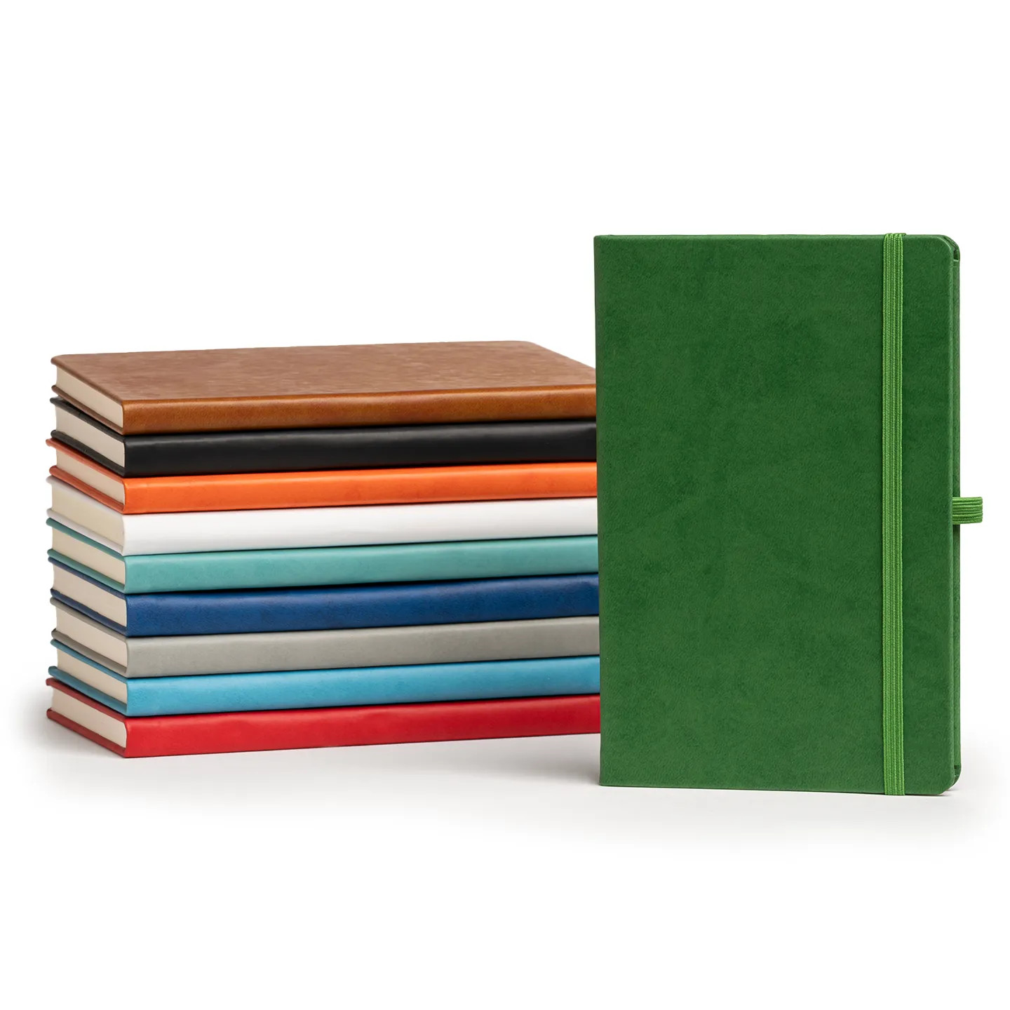 13 x 21 cm Termo PU Sert Kapaklı Tarihsiz Defter, 224 Sayfa, 70 gr Ivory Krem Çizgili İç Kağıt, Esnek Kapak Lastikli, Kalem Tutuculu Promozone