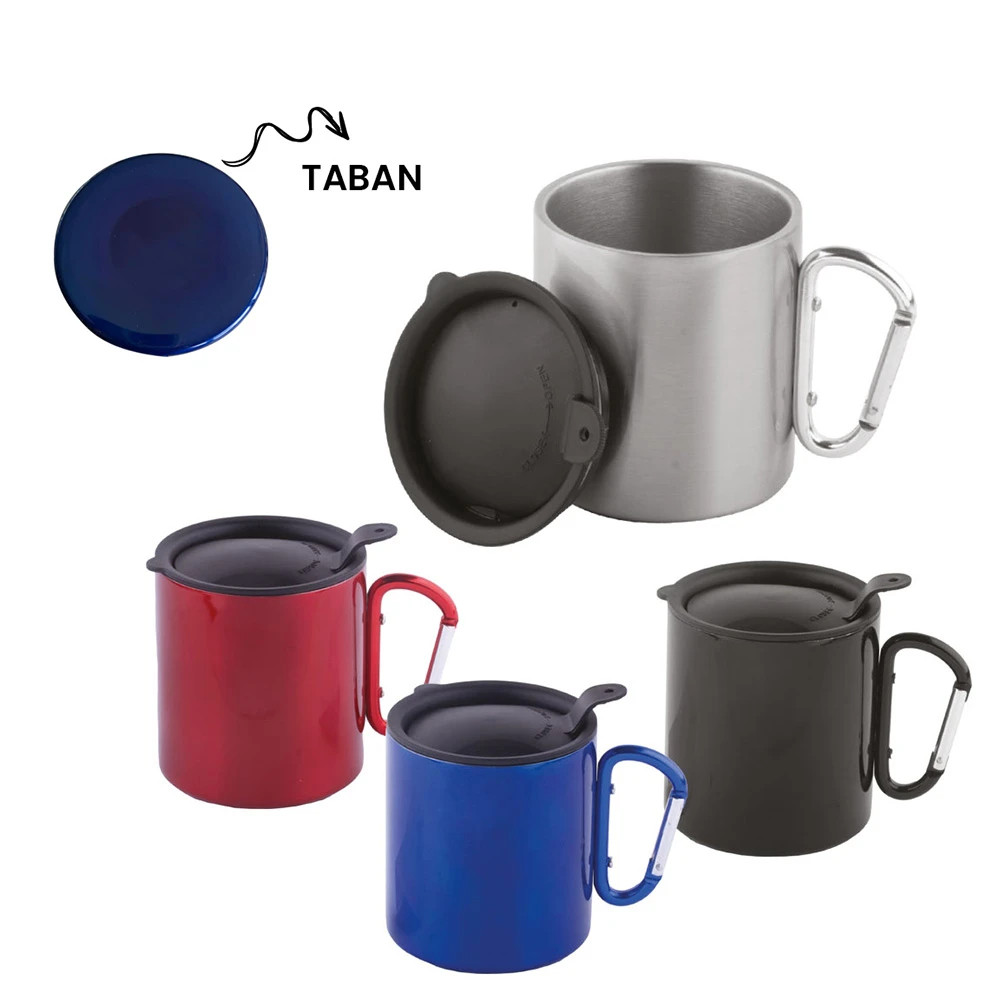 250 ml Karabina Saplı Paslanmaz Çelik Termos Bardak Promozone