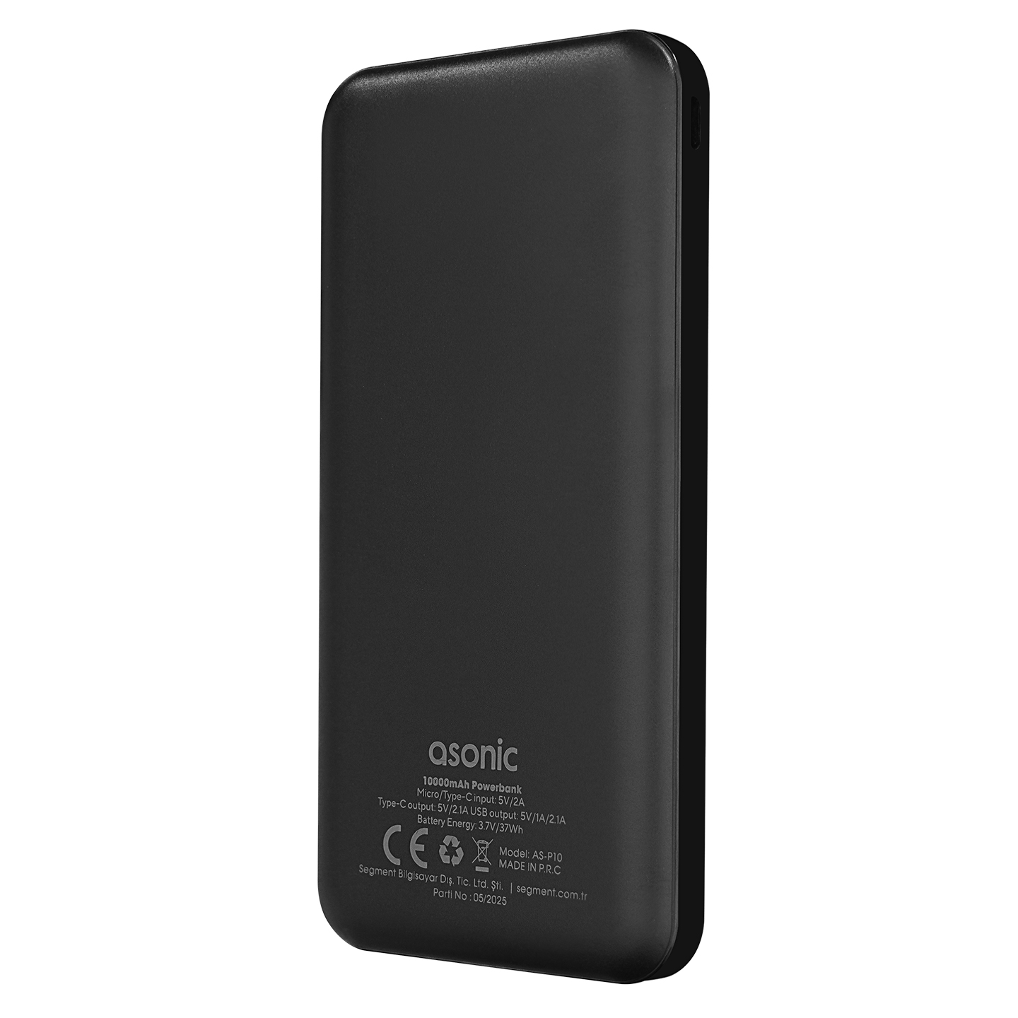 Asonic AS-P10 10000mAh Micro+Type-C+USB Taşınabilir Pil Şarj Cihazı Powerbank Promozone