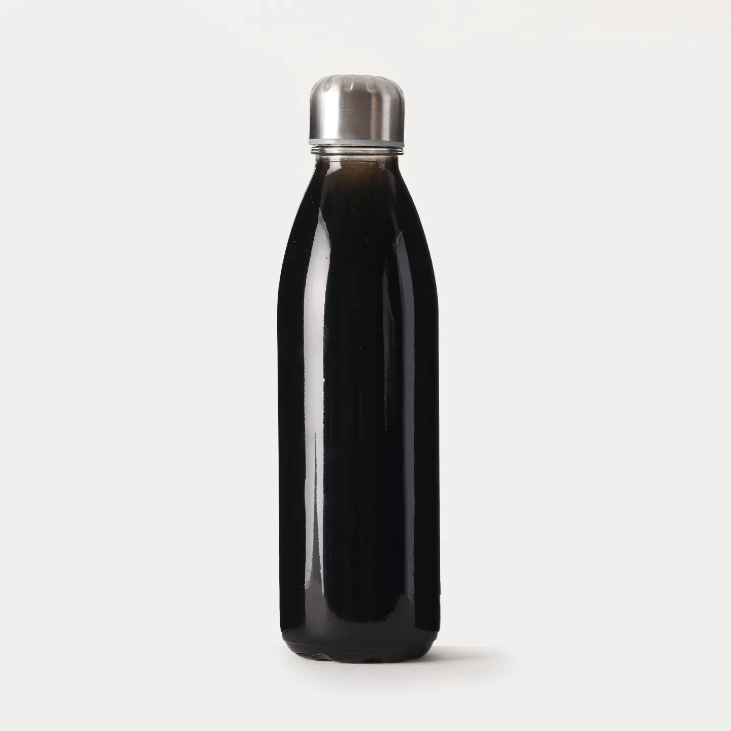 650 ml Renkli Cam Su Şişesi - Siyah