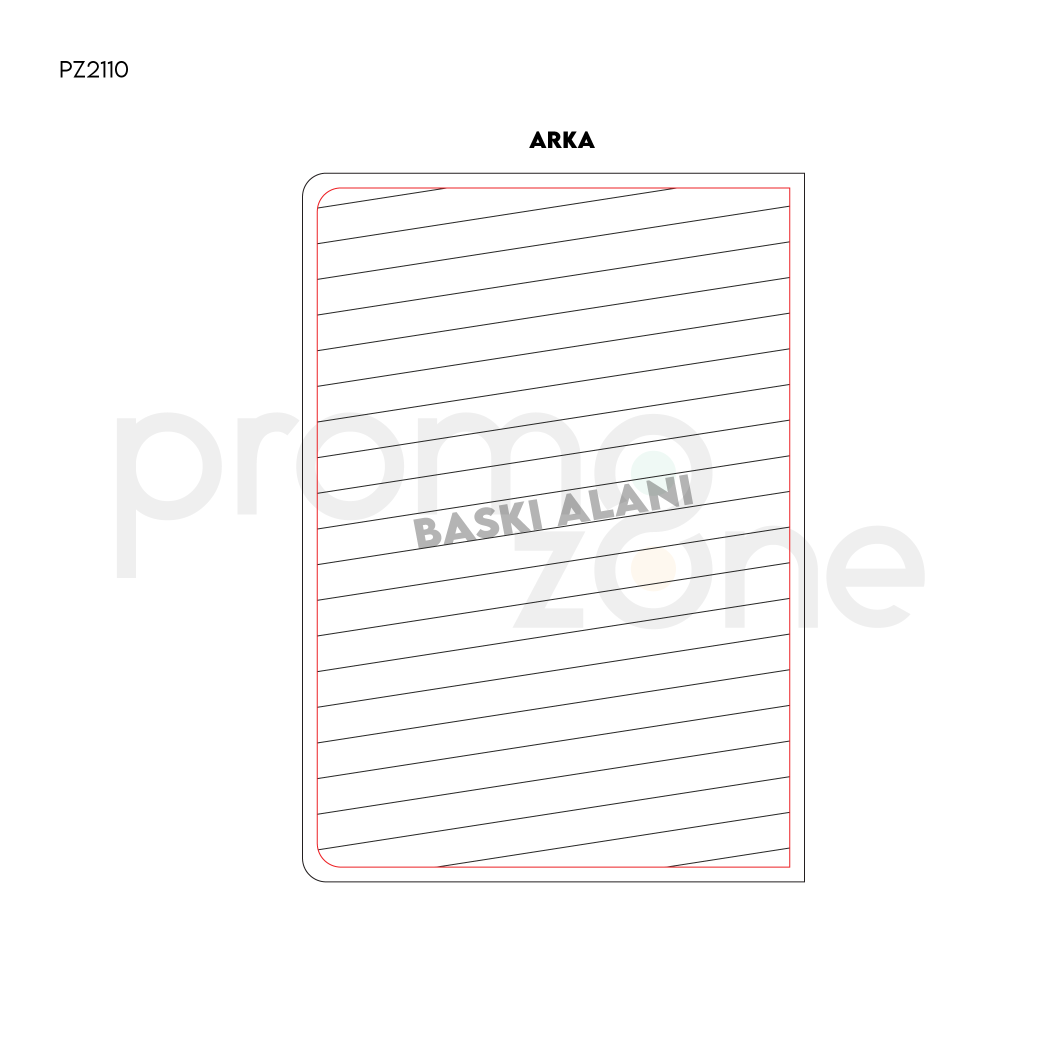 17 x 24 cm Termo Deri Yumuşak Kapaklı Tarihsiz Defter, 224 Sayfa, 80 gr Ivory Çizgili İç Kağıt Promozone