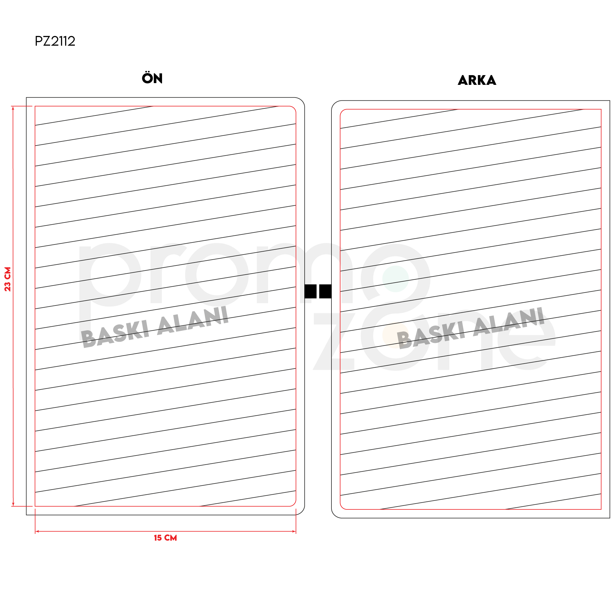 16x24 Termo Deri Kapaklı Tarihsiz Defter Promozone