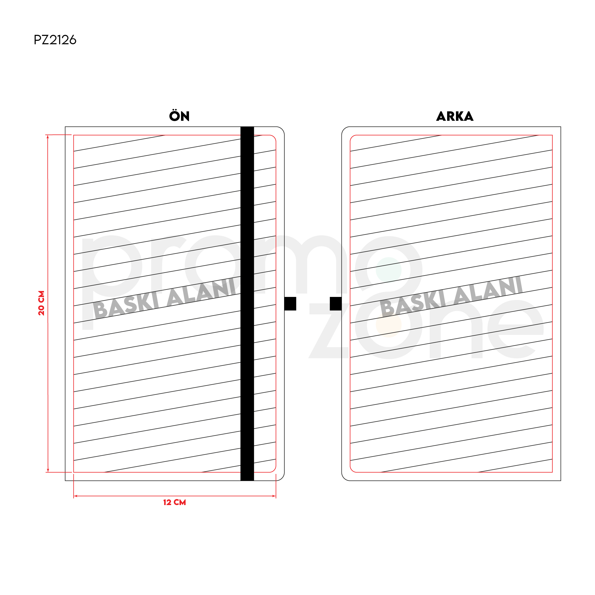 13x21 Termo Deri Kapaklı Tarihsiz Defter Promozone