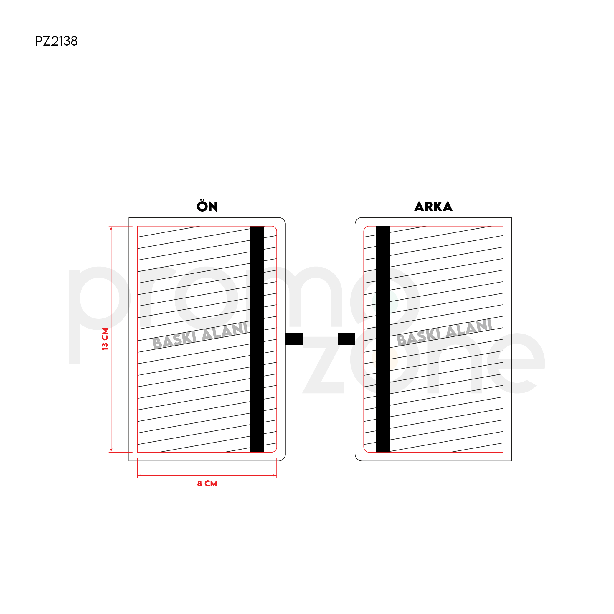 9,5x14 Termo Deri Kapaklı Tarihsiz Defter Promozone