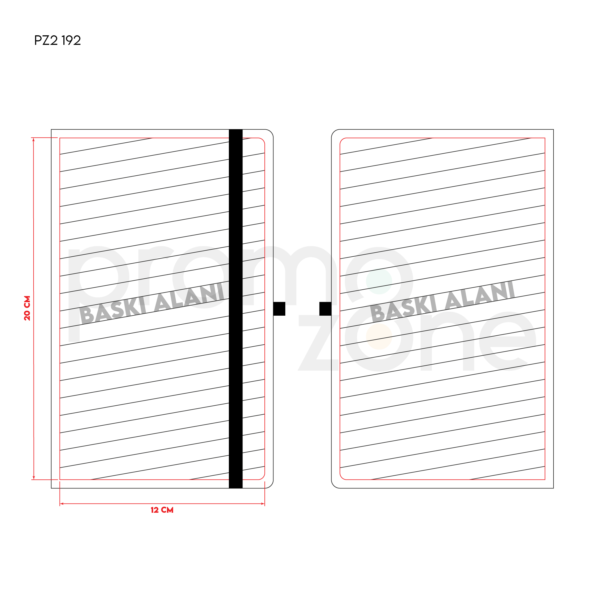 13x21 cm Termo Deri Tarihsiz Defter Promozone