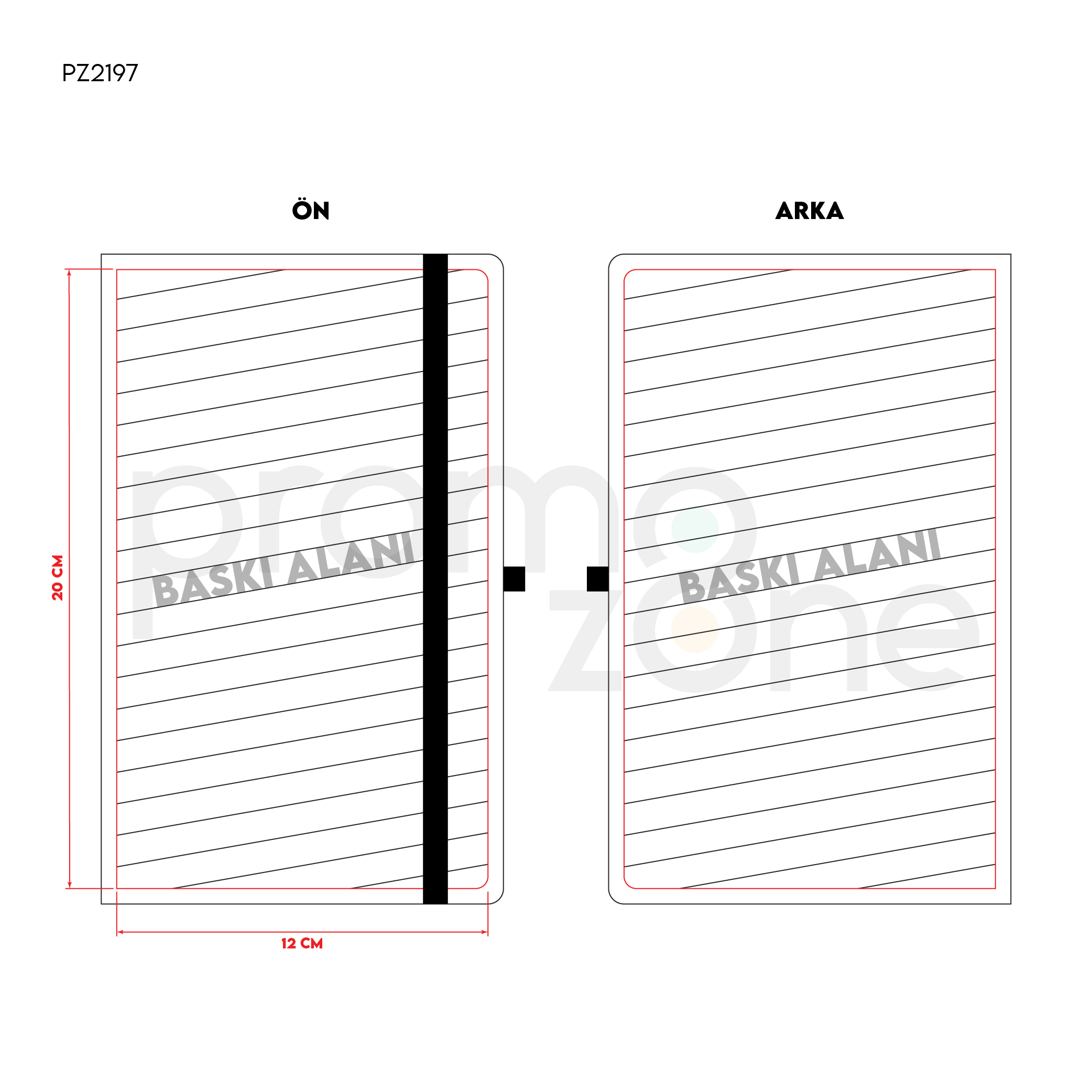 13x21 cm Termo Deri Ekonomik 55gr Holmen İç Kağıt Tarihsiz Defter Promozone