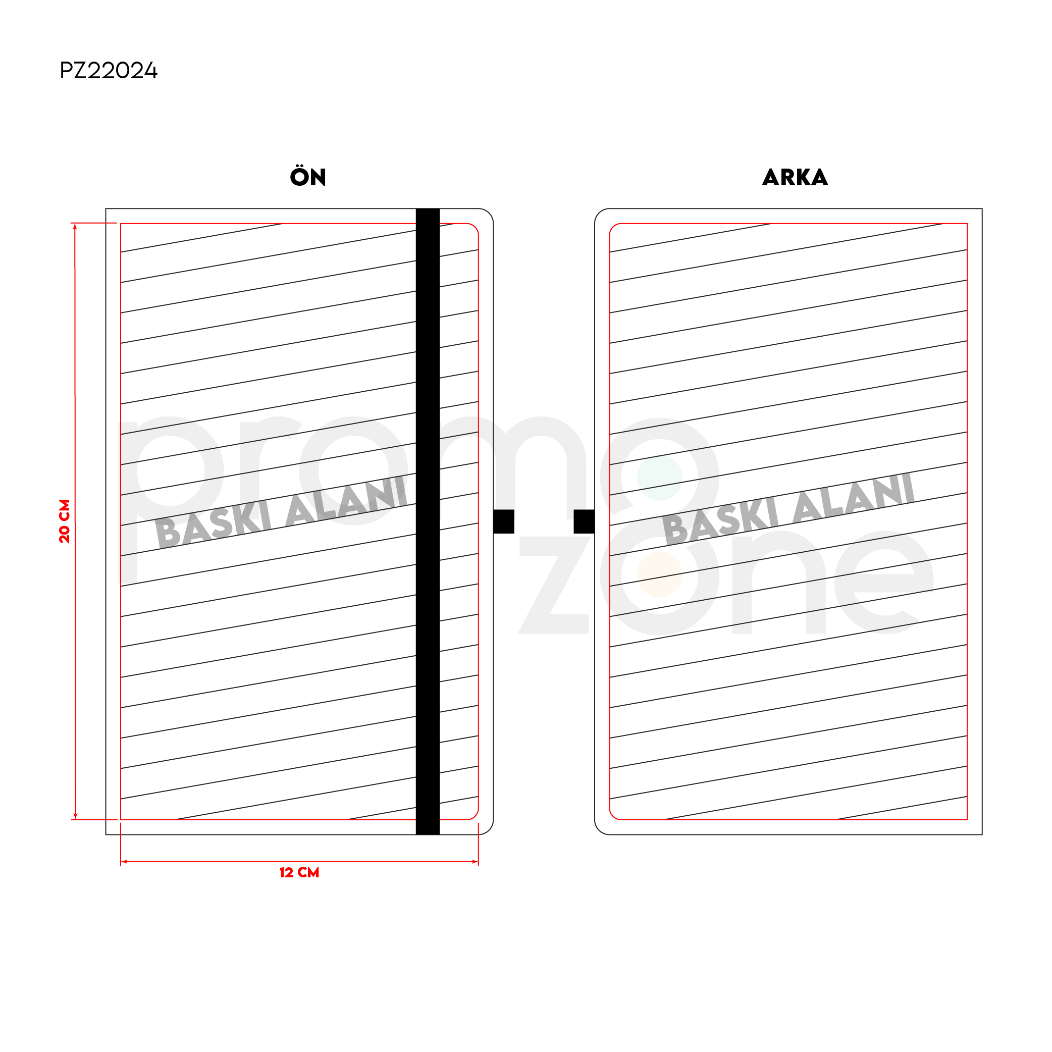 13 x 21 cm Cilt Bezi Kapaklı Tarihsiz Defter 160 Sayfa 60 gr Holmen Krem Çizgili Lastikli Ayraçlı Ekonomik Model Promozone