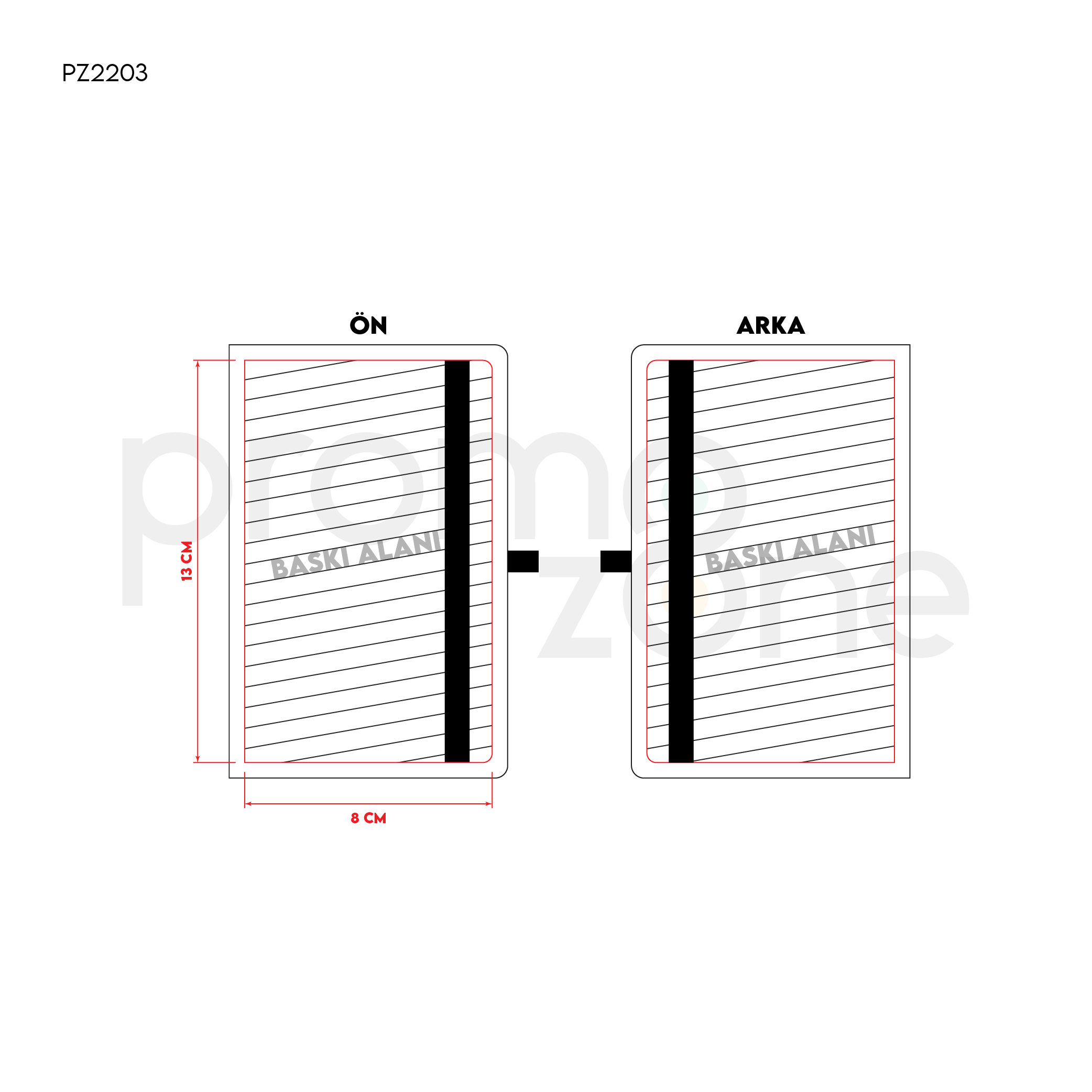 9x14 cm Termo Deri Tarihsiz Defter Promozone