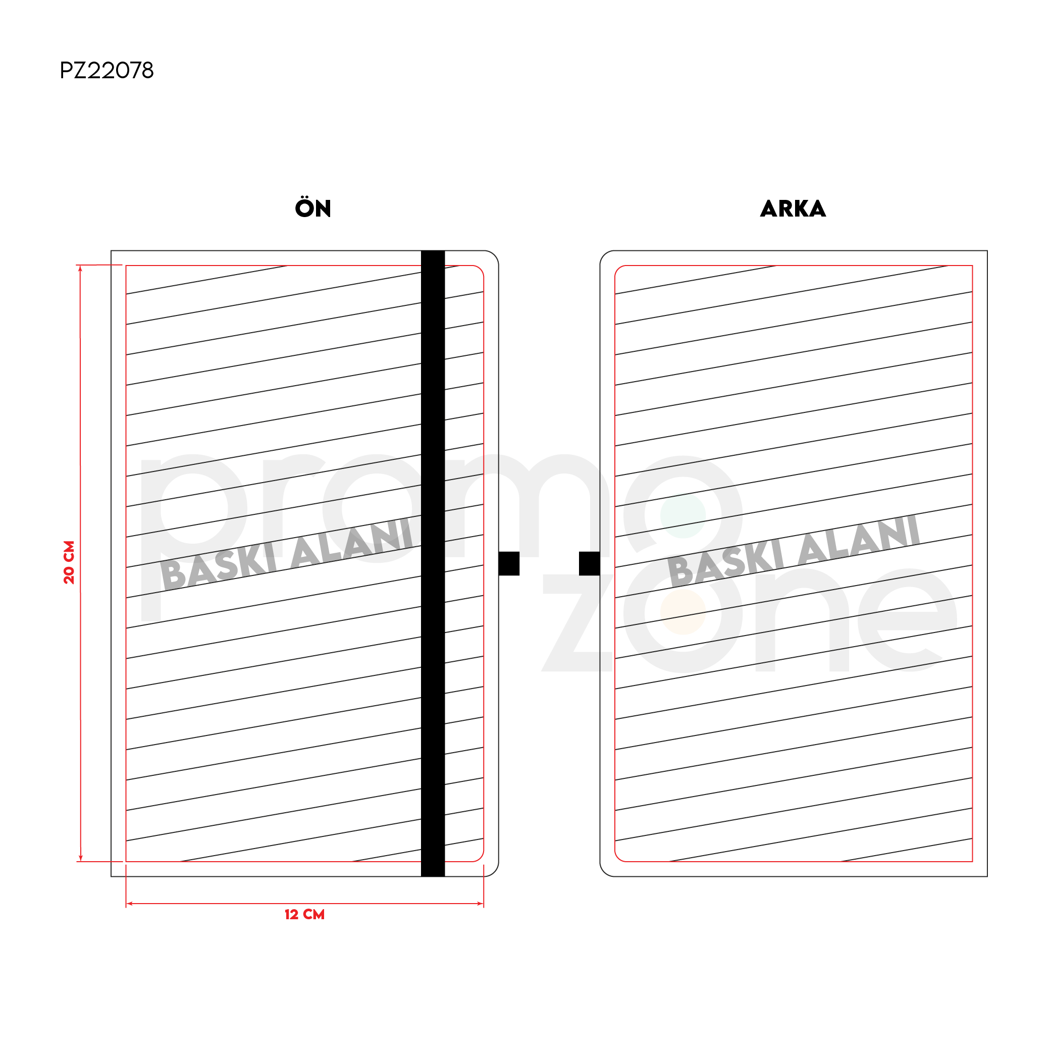 Termoderi Yumuşak Çift Kapak Defter ( 13 x 21 cm ) Promozone