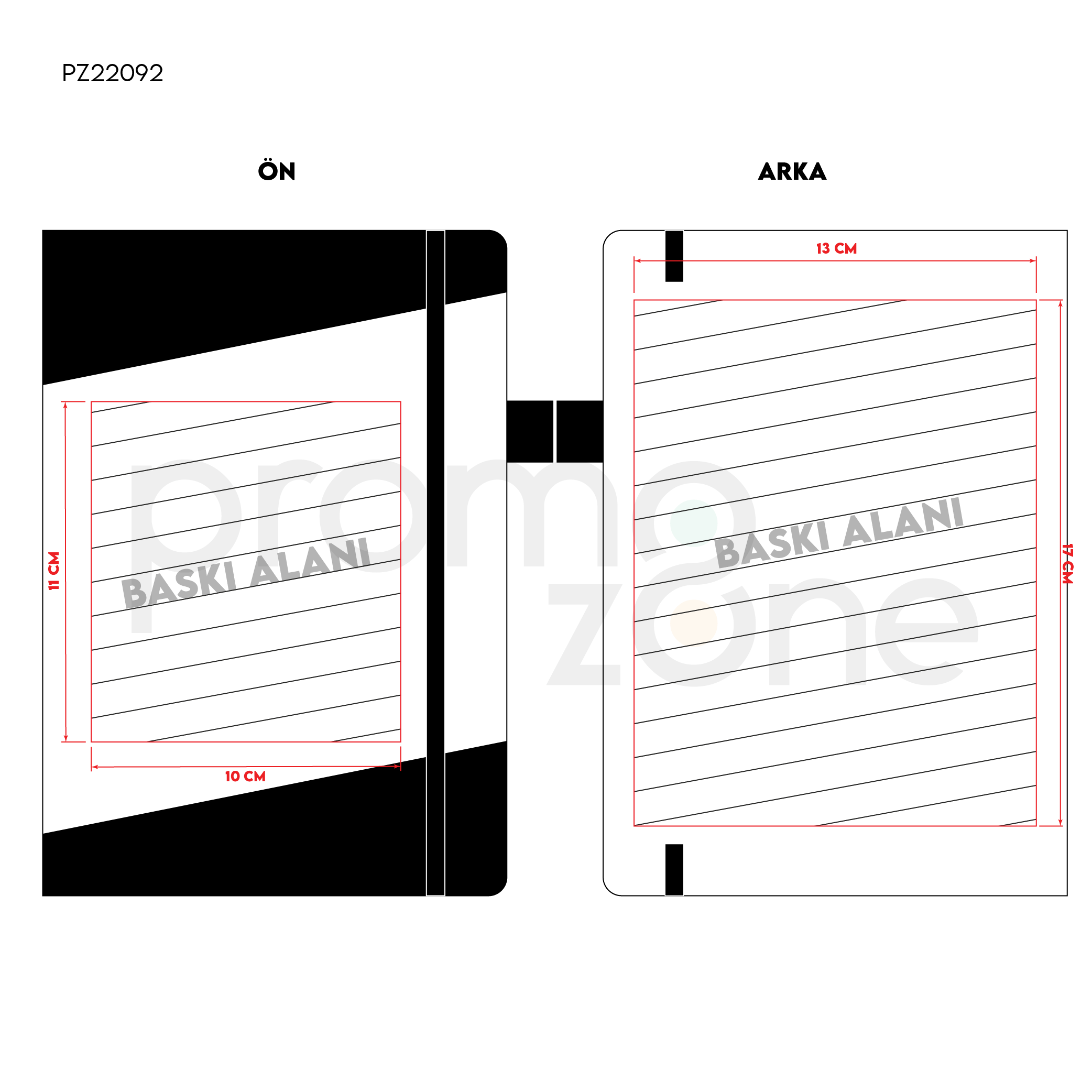 A5 Sert Kapaklı Defter 14,2 x 21 cm Promozone