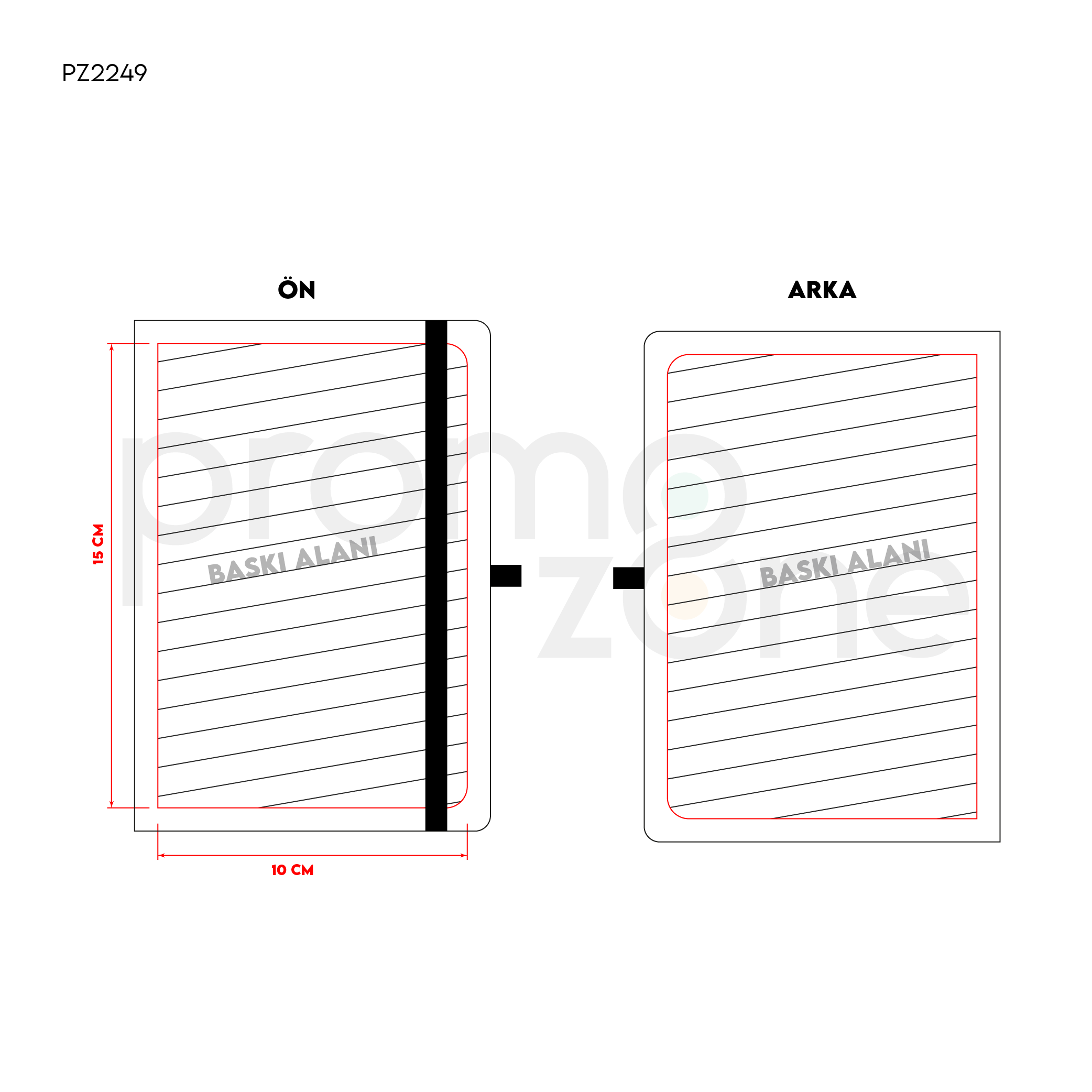 16,5x11,5 Termo Deri Tarihsiz Defter Promozone