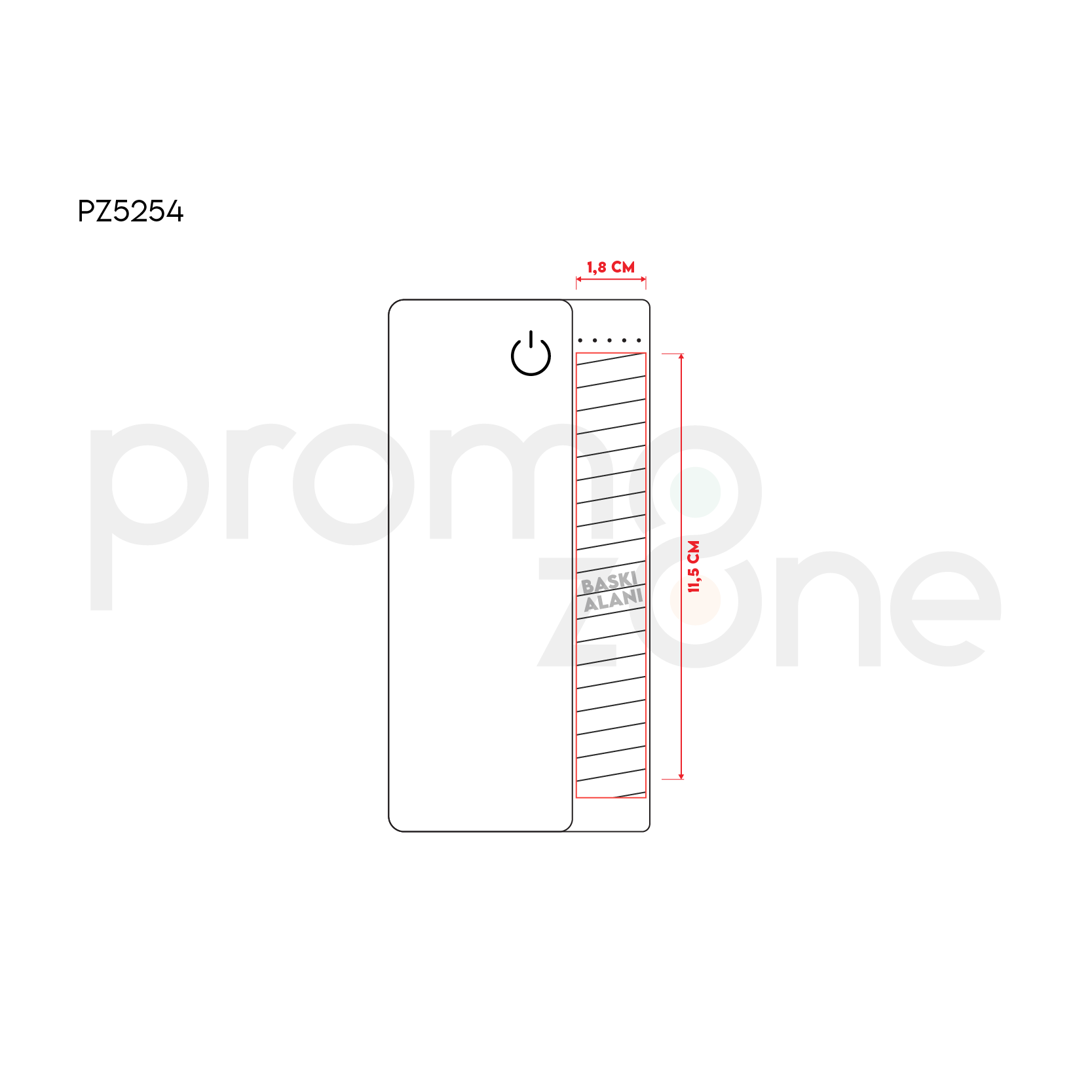 10000 mAh Wireless Led Ekranlı Kablosuz Powerbank Promozone