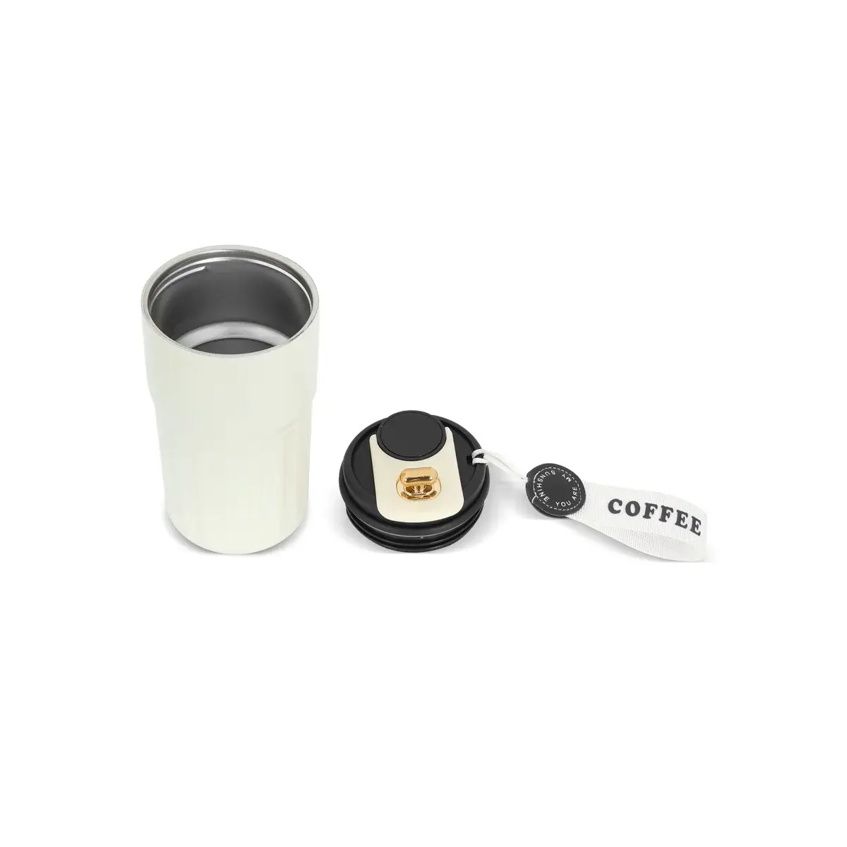 400 ml Isı Derece Göstergeli Askı İpli Paslanmaz Çelik Termos - Logo Baskılı Promozone