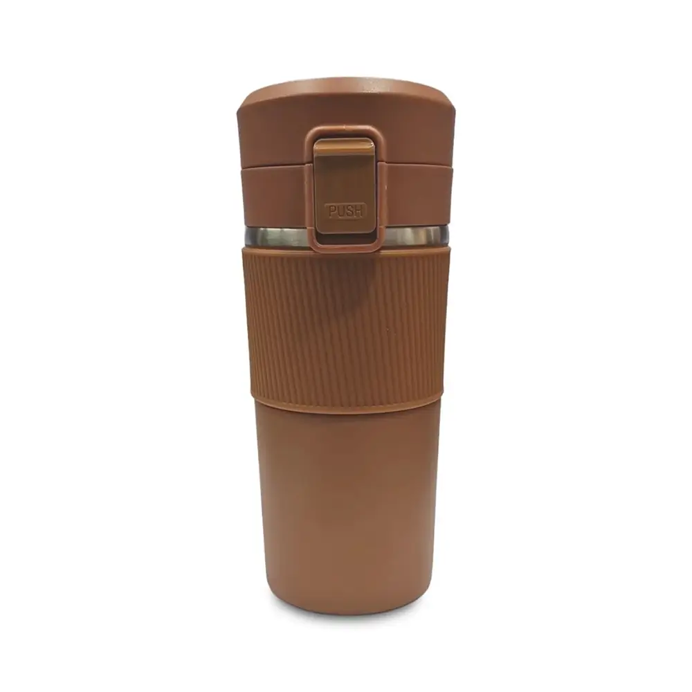 400 ml Süzgeçli Kilit Kapalı Paslanmaz Çelik Termos - Logo Baskılı