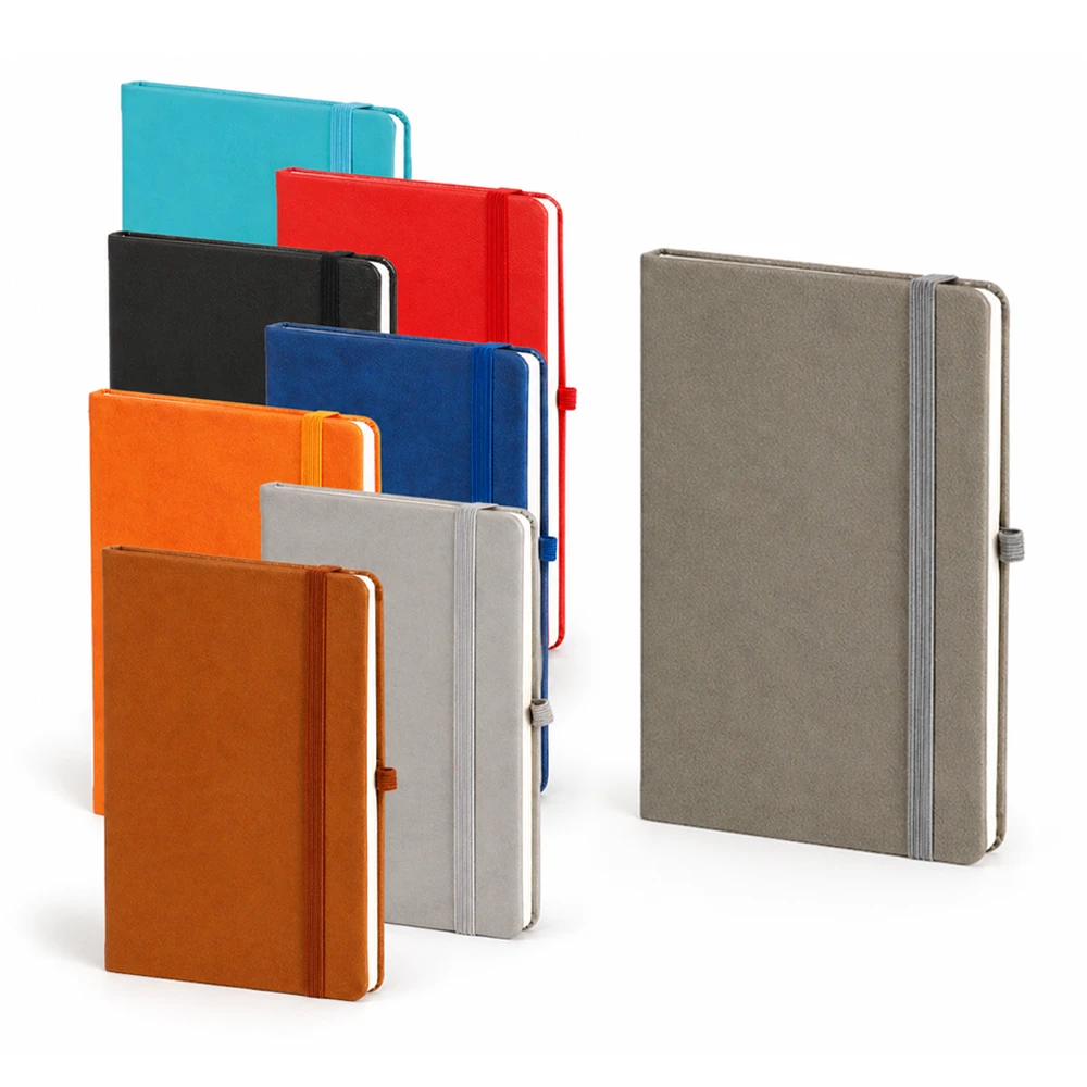 13x21 cm Termo Deri Kapaklı Tarihsiz Defter 160 Sayfa 70 gr Krem Çizgili Elastik Bantlı Kalem Tutuculu Promozone