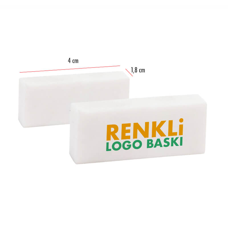 Logo Baskılı Beyaz Renk Promosyon Silgi Promozone
