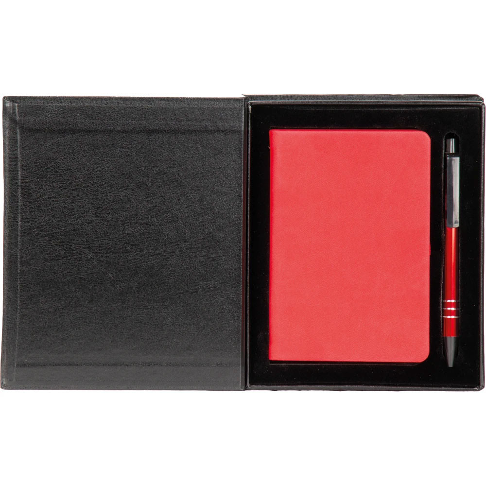 Metal Kalem & Cep Boy Termo Deri Defter Kutulu Hediye Seti