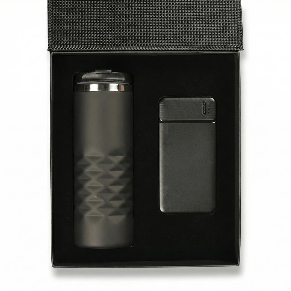 300 ml Termos & 10.000 mAh Powerbank Kutulu VIP Hediye Seti
