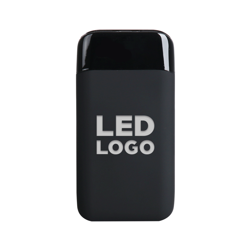 10000 mah Dijital Ekran Göstergeli Işıklı Rubber Gövde Powerbank Promozone