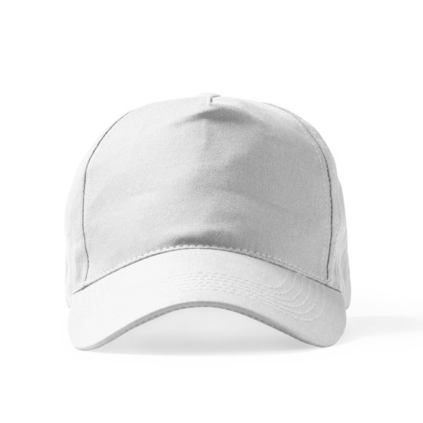 Polyester 5 Panel Ekonomik Promosyon Şapka - Beyaz