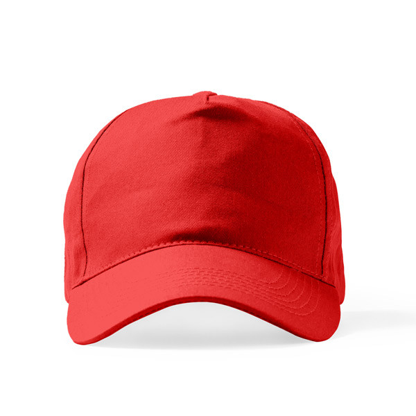 Polyester 5 Panel Ekonomik Promosyon Şapka - Kırmızı
