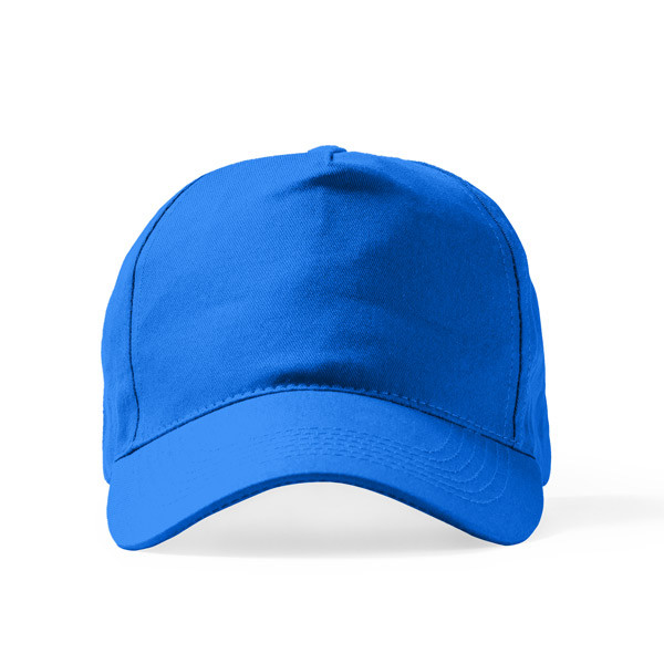 Polyester 5 Panel Ekonomik Promosyon Şapka - Saks Mavi